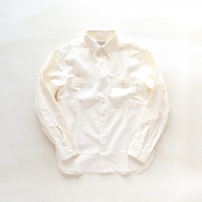Buzz Rickson's バズリクソンズ WHITE CHAMBRAY WORK SHIRT ホワイトシャンブレー ワークシャツ