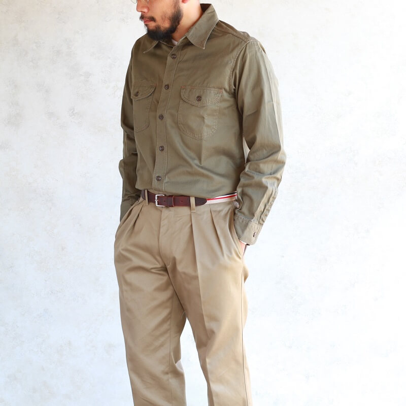 Buzz Rickson's バズリクソンズ HERRINGBONE WORK SHIRT ヘリンボーン ワークシャツ