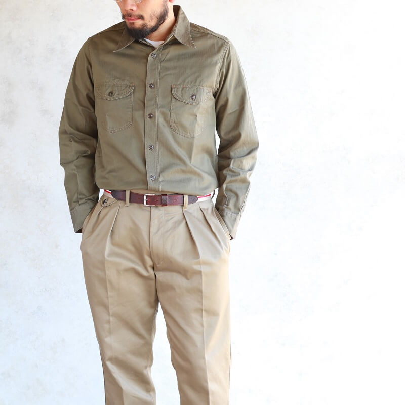 Buzz Rickson's バズリクソンズ HERRINGBONE WORK SHIRT ヘリンボーン ワークシャツ