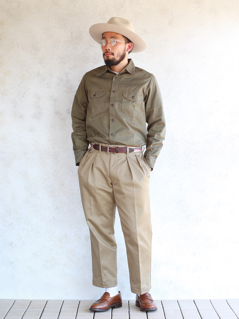 Buzz Rickson's バズリクソンズ HERRINGBONE WORK SHIRT ヘリンボーン ワークシャツ