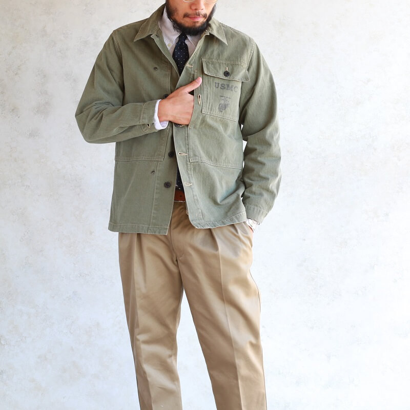 Buzz Rickson's バズリクソンズ HERRINGBONE U.S. MARINE COOP JACKET ヘリンボーンツイル USMC ジャケット