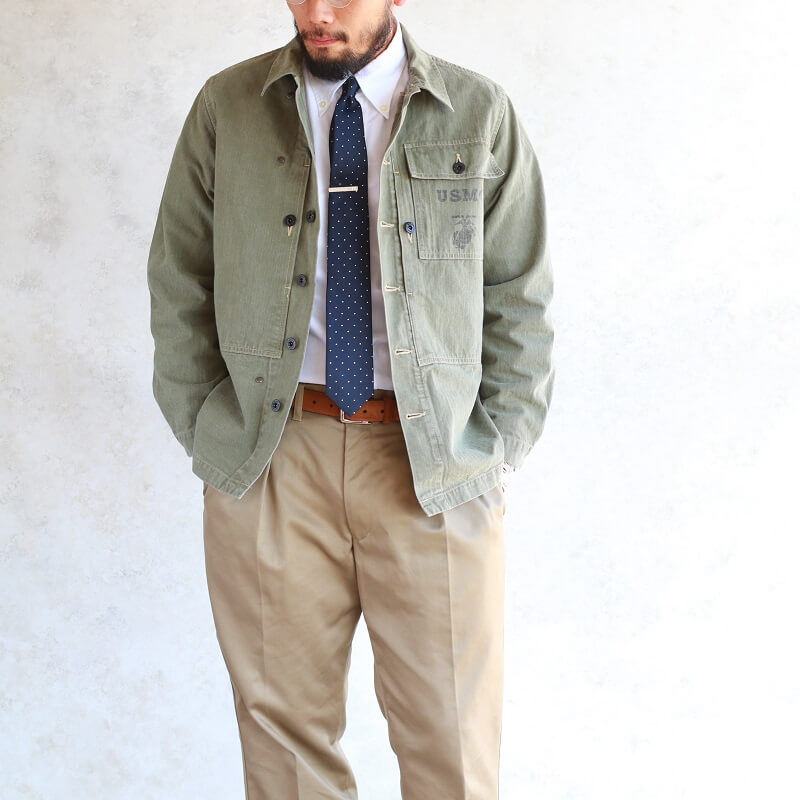 Buzz Rickson's バズリクソンズ HERRINGBONE U.S. MARINE COOP JACKET ヘリンボーンツイル USMC ジャケット