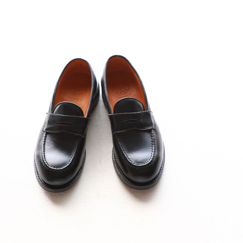 WHEEL ROBE ウィールローブ HEAVY STITCHING LOAFER Last #1228 ヘビーステッチングローファー BLACK