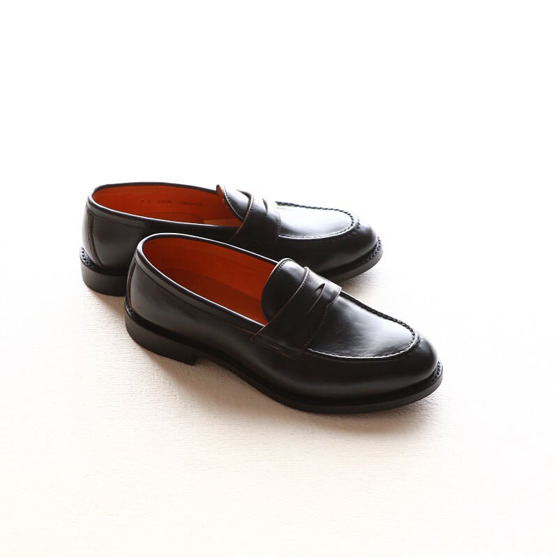 WHEEL ROBE ウィールローブ HEAVY STITCHING LOAFER Last #1228 ヘビーステッチングローファー BLACK