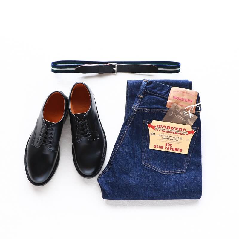 WHEEL ROBE ウィールローブ PLAIN TOE DERBY Last #1228 プレーントゥダービー BLACK