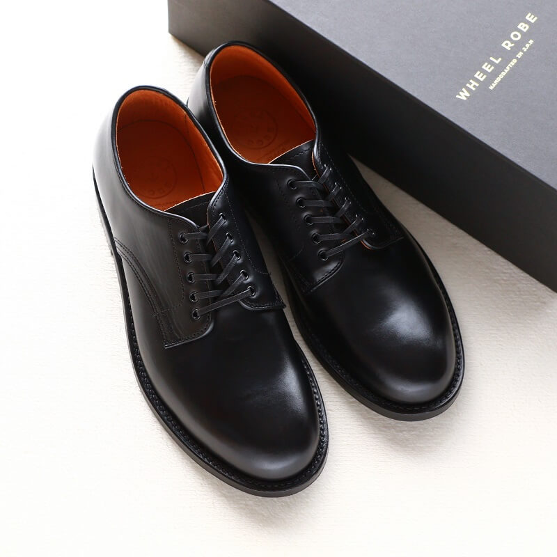 WHEEL ROBE ウィールローブ PLAIN TOE DERBY Last #1228 プレーントゥダービー BLACK