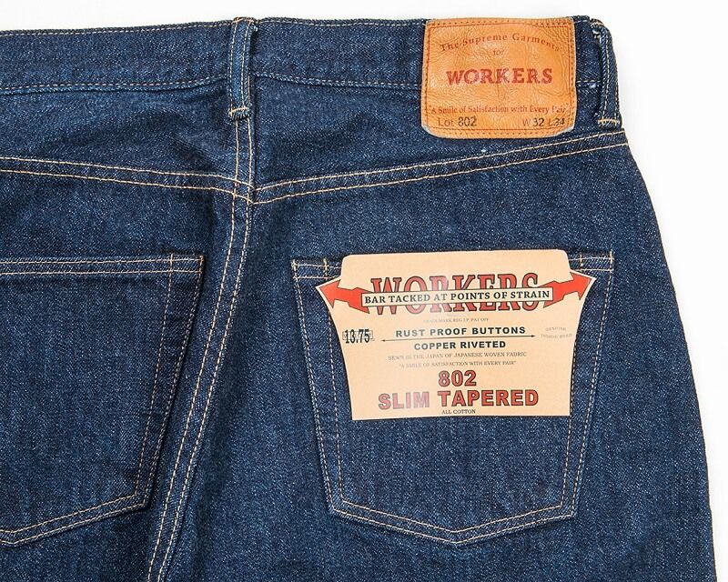 WORKERS ワーカーズ Lot 802 Slim Tapered Jeans スリムテーパードジーンズ
