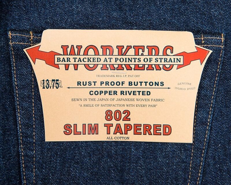 WORKERS ワーカーズ Lot 802 Slim Tapered Jeans スリムテーパードジーンズ