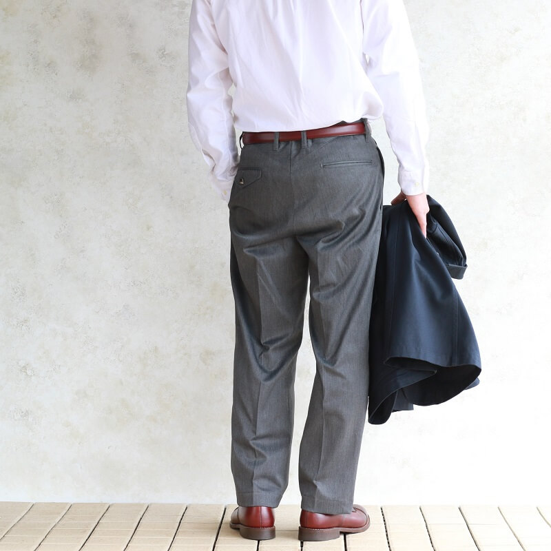 別注 BARNSTORMER バーンストーマー MACARTHUR2 2Tuck Trouser マッカーサー2 ツータック トラウザー グレイ 1945ANZ