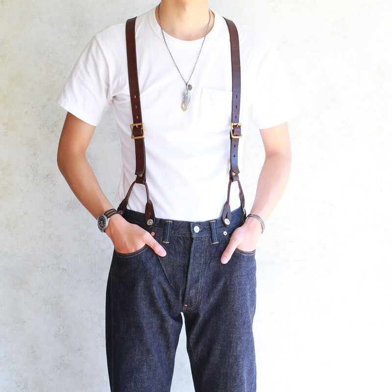 vasco ヴァスコ LEATHER SUSPENDER レザーサスペンダー