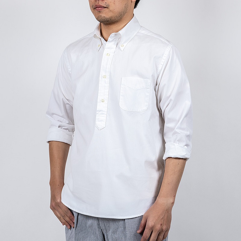 WORKERS ワーカーズ Pullover BD プルオーバーボタンダウンシャツ White Pinpoint OX