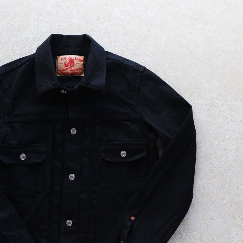 TCB jeans TCBジーンズ 50's Jacket Black & Black ブラックデニムジャケット 2nd