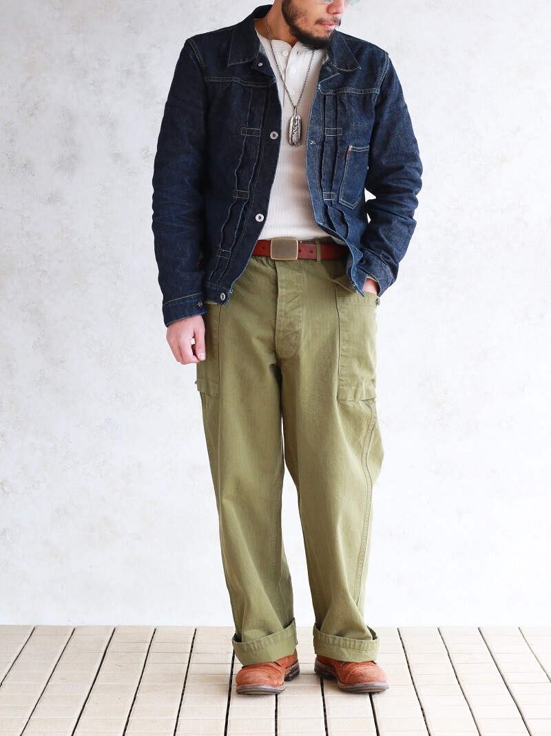 Buzz Rickson's バズリクソンズ TROUSERS,SPECIAL HERRINGBONE TWILL M-43 HBTトラウザース Qurious キュリアス 新潟 通販