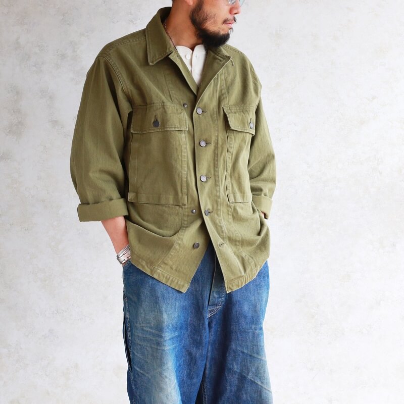 ポロラルフローレン極美品 オリジナル 40s M-43 HBT Jacket 42R