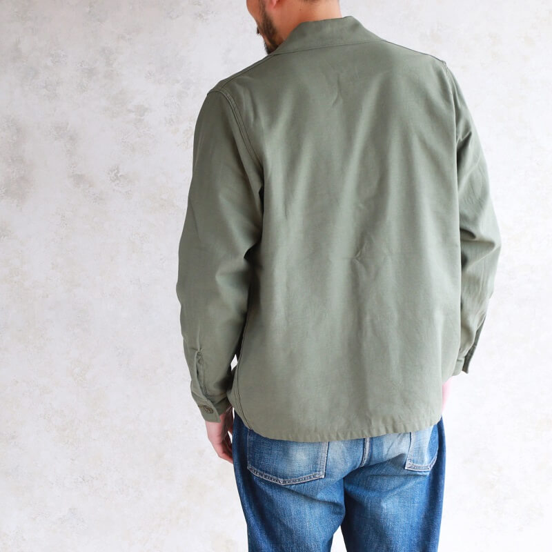 Buzz Rickson's バズリクソンズ SHIRT, MAN'S, COTTON SATEEN, OLIVE GREEN SHADE 107 ミリタリーシャツ