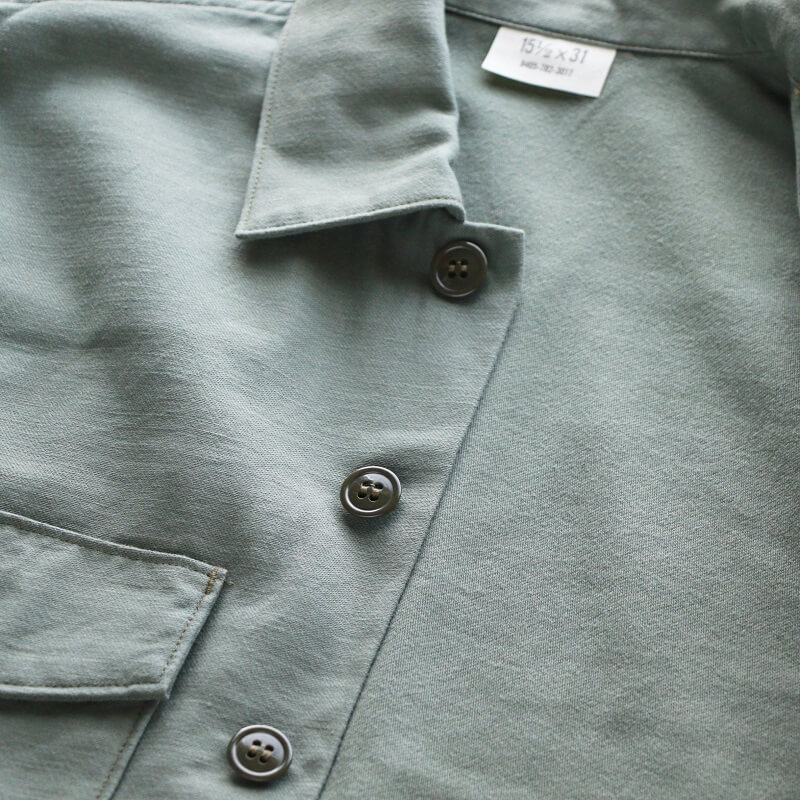 Buzz Rickson's バズリクソンズ SHIRT, MAN'S, COTTON SATEEN, OLIVE GREEN SHADE 107 ミリタリーシャツ