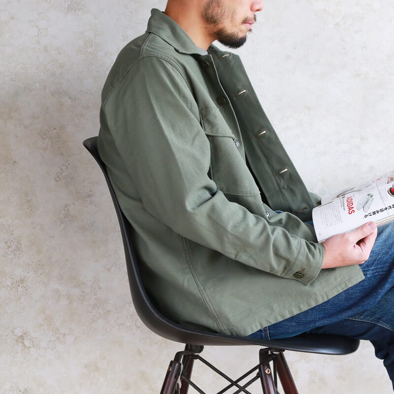 Buzz Rickson's バズリクソンズ SHIRT, MAN'S, COTTON SATEEN, OLIVE ...