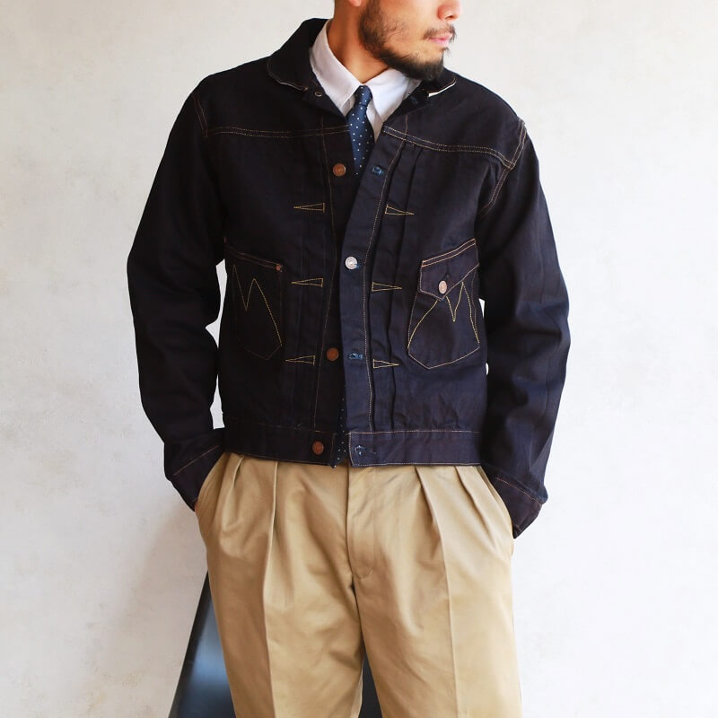 MISTER FREEDOM ミスターフリーダム DOUBLE INDIGO DENIM RANCH BLOUSE ダブルインディゴ デニムランチブラウス