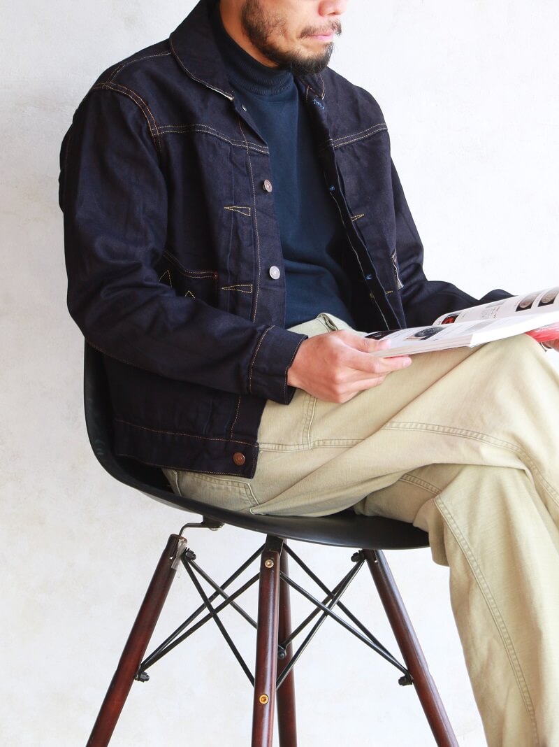 MISTER FREEDOM ミスターフリーダム DOUBLE INDIGO DENIM RANCH BLOUSE ダブルインディゴ デニムランチブラウス