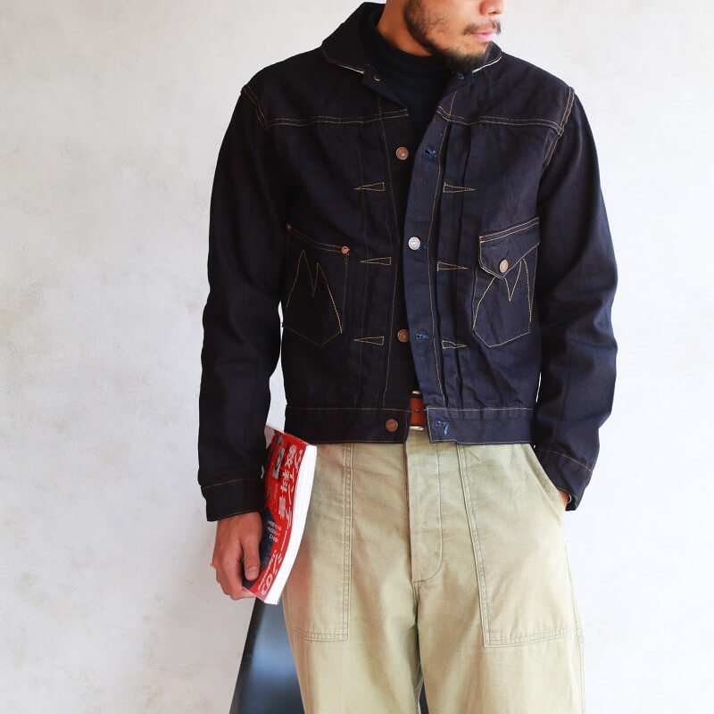 MISTER FREEDOM ミスターフリーダム DOUBLE INDIGO DENIM RANCH BLOUSE ダブルインディゴ デニムランチブラウス