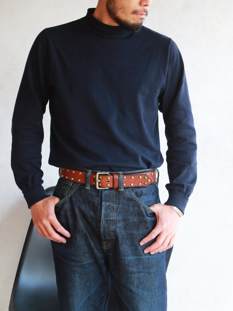 Vintage Works ヴィンテージワークス Leather belt 5Hole Made in USA studs レザースタッズベルト 5ホール DH5550