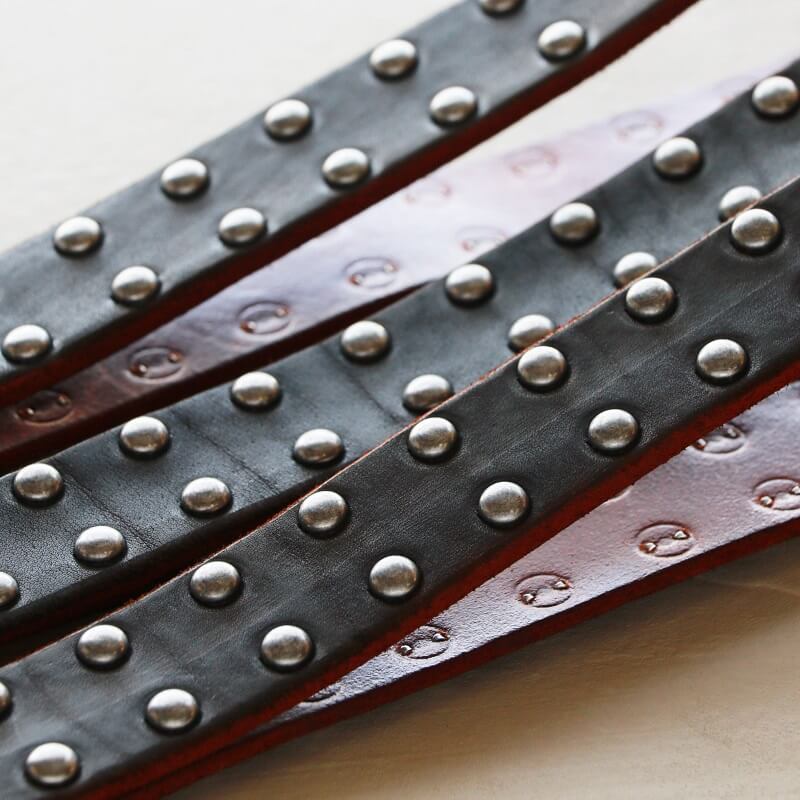 Vintage Works ヴィンテージワークス Leather belt 5Hole Made in USA studs レザースタッズベルト 5ホール 茶芯 DH5550