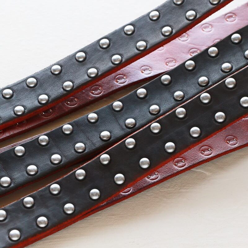 Vintage Works ヴィンテージワークス Leather belt 5Hole Made in USA studs レザースタッズベルト 5ホール 茶芯 DH5550