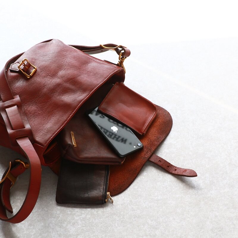 vasco ヴァスコ LEATHER POSTMAN SHOULDER BAG SMALL レザーポストマンミニショルダーバッグ スモール 刻印アリ VS-249L