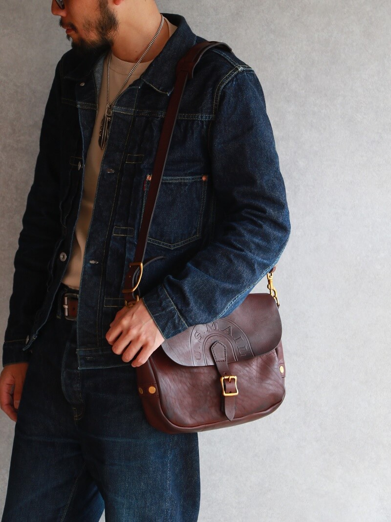 vasco ヴァスコ LEATHER POSTMAN SHOULDER BAG SMALL レザーポストマンミニショルダーバッグ スモール 刻印アリ VS-249L