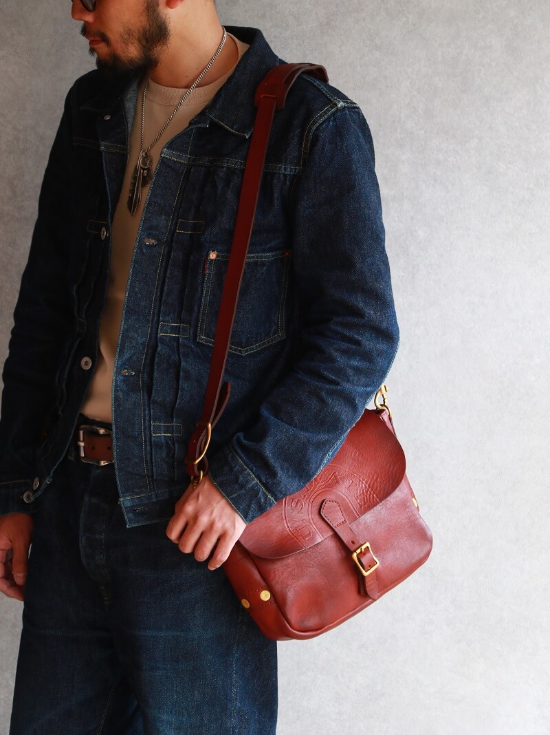 vasco ヴァスコ LEATHER POSTMAN SHOULDER BAG SMALL レザーポストマンミニショルダーバッグ スモール 刻印アリ VS-249L