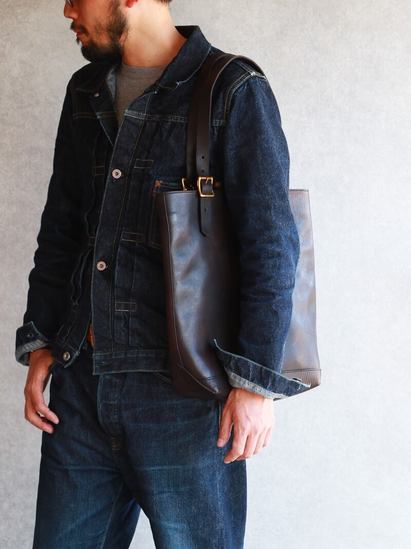 vasco ヴァスコ LEATHER TRAVEL TOTE BAG HEIGHT レザートラベルトートバッグ 縦型 VS-266L