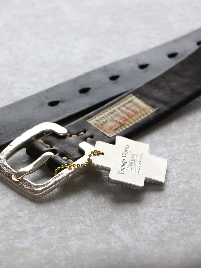 Vintage Works ヴィンテージワークス Leather belt 7Hole 925sv Special Edition レザーベルト 7ホール DH5536