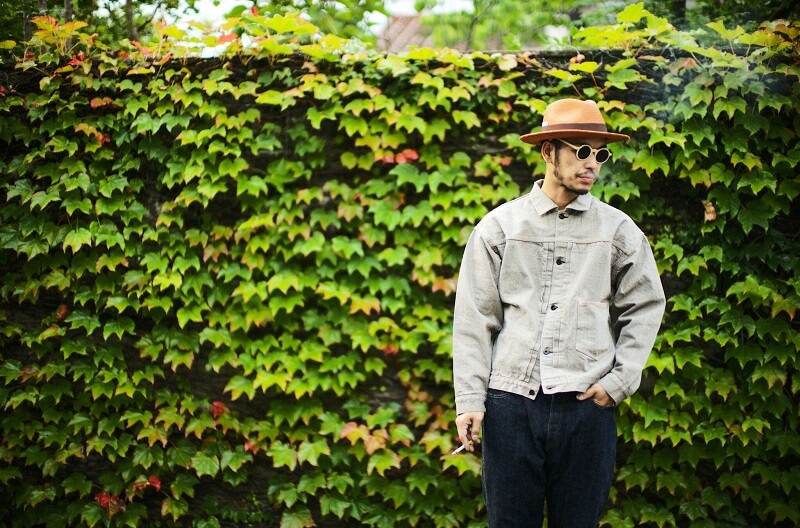 TCB jeans TCBジーンズ Two Cat's Blouse Logwood Brown ブラウス ログ 