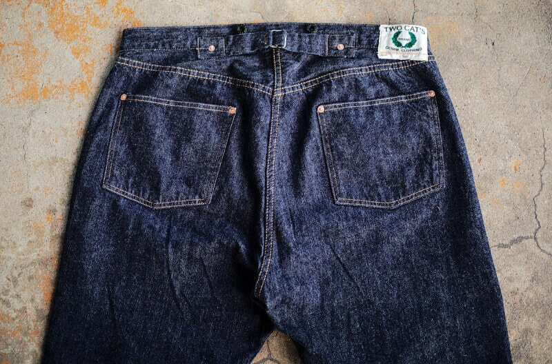 TCB jeans TCBジーンズ Two Cat's Waist Overall Natural Indigo ウエストオーバーオール ナチュラルインディゴ