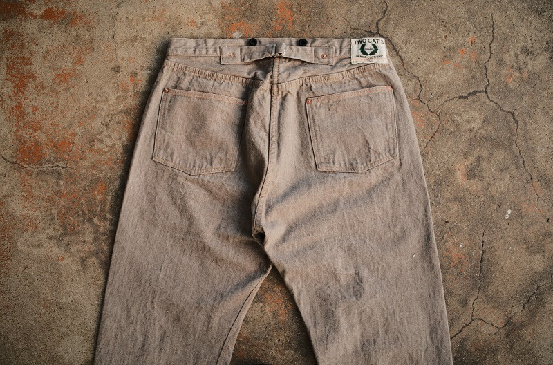 TCB jeans TCBジーンズ Two Cat's Waist Overall Logwood Brown ウエストオーバーオール ログウッドブラウン