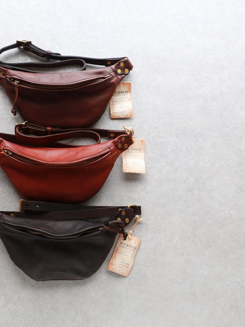 vasco ヴァスコ LEATHER WAIST BAG -SMALL レザーウエストバッグ スモール VS-242L Qurious キュ