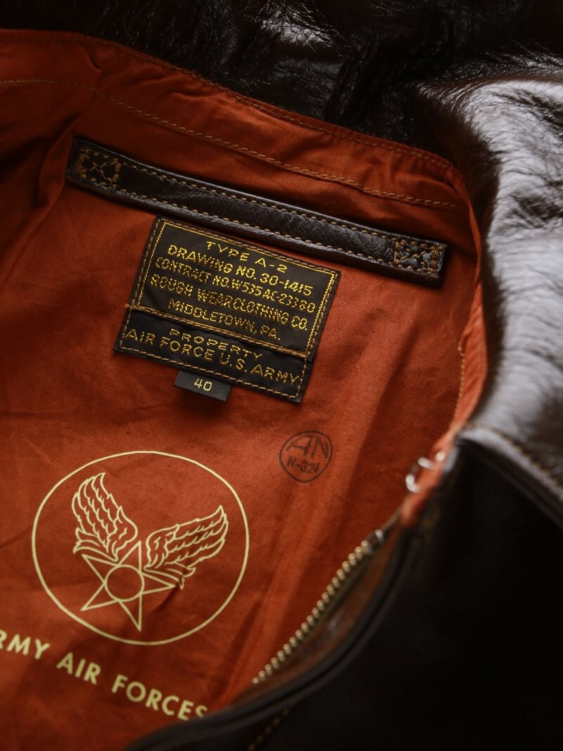 Buzz Rickson's バズリクソンズ Flight Jacket type A-2 Roughwear Clothing Co. A-2 フライトジャケット BR80593
