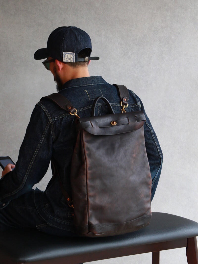 vasco ヴァスコ 別注 LEATHER VOYOGE 2WAY RUCKSACK レザーボヤージュ 2WAY リュックサック VS-206L