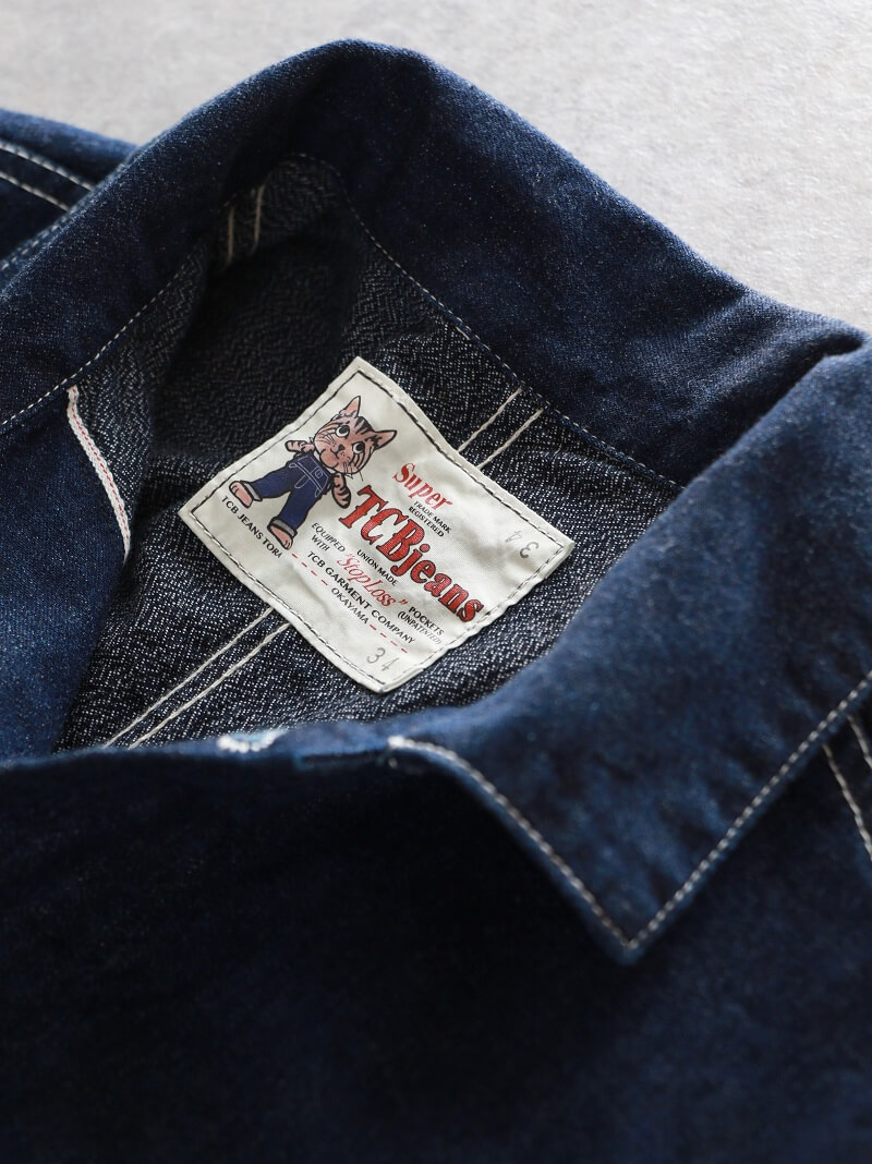 TCB jeans TCBジーンズ Tabby's Coat Selvedge Covert DENIM タビーズ