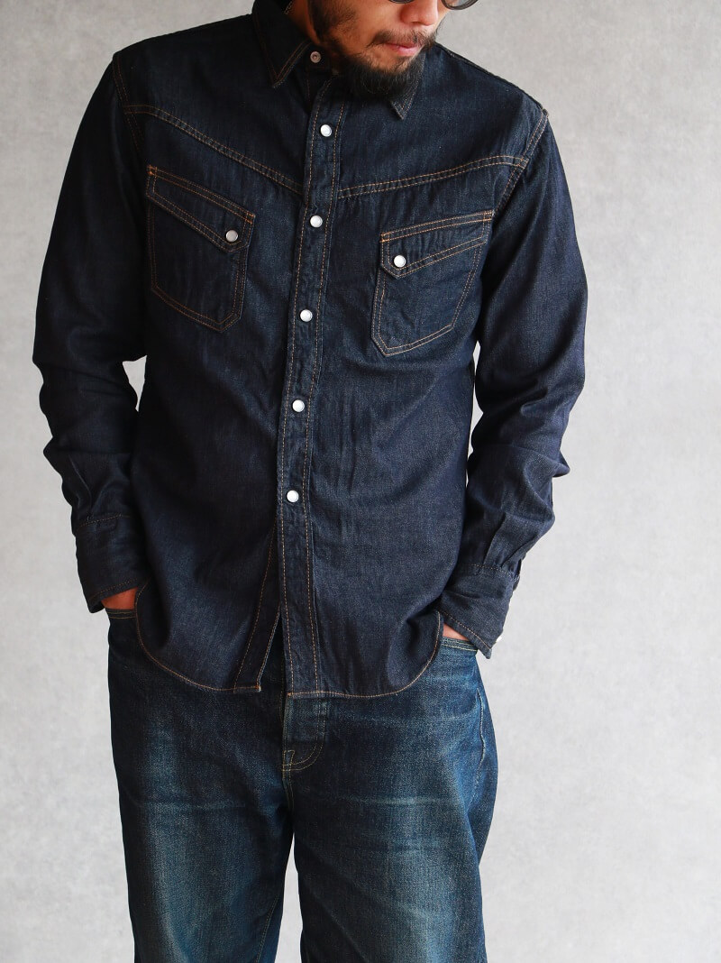 Tcb Jeans Tcbジーンズ Tcb Ranchman Shirt Denim ランチマンウエスタンシャツ デニム Qurious キュリアス 新潟 通販