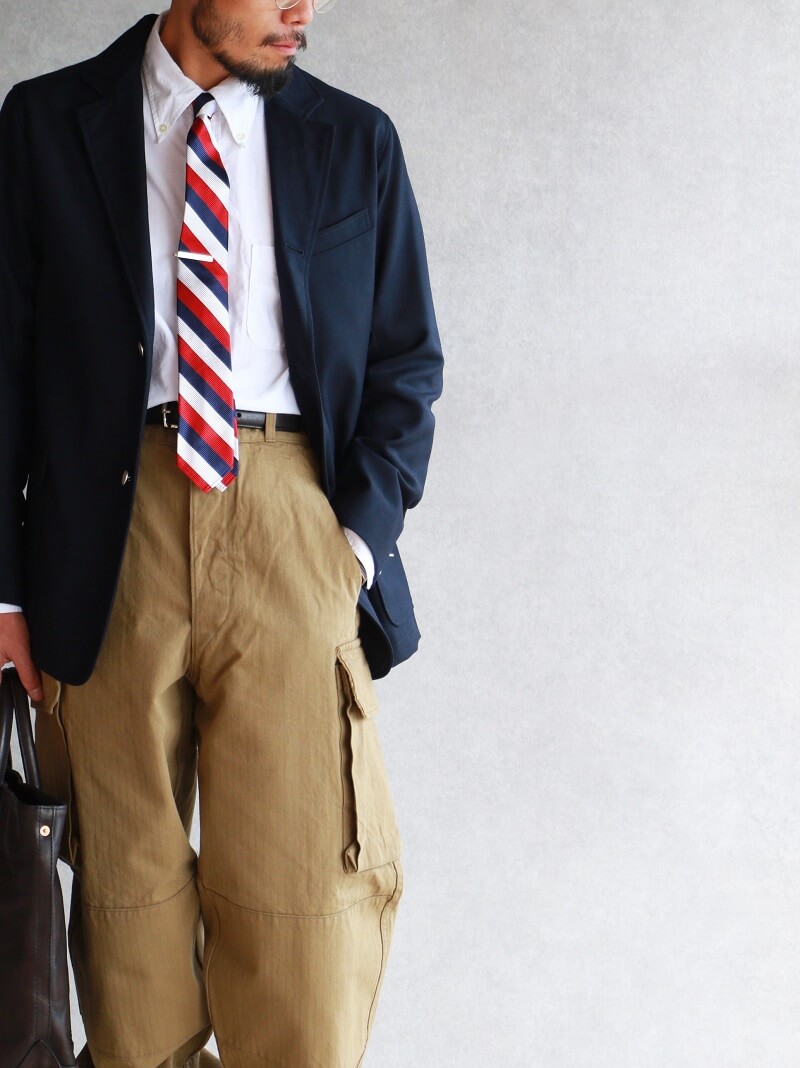 ブッチャープロダクツ　アットラストwool blaze ウールブレザー　NAVY 194019010_7349.jpg