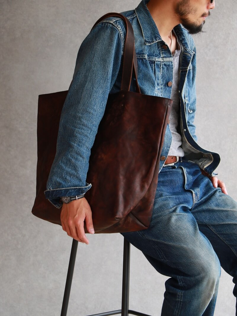 vasco ヴァスコ 別注 LEATHER COAL MINE TOTE BAG レザーコールマイントートバッグ VSQR-264L