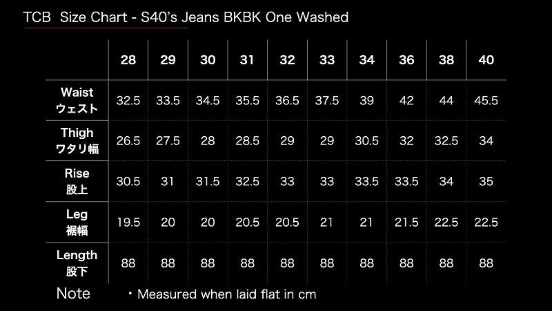 TCB jeans TCBジーンズ S40's Jeans Black & Black 大戦モデル ジーンズ ブラックデニム