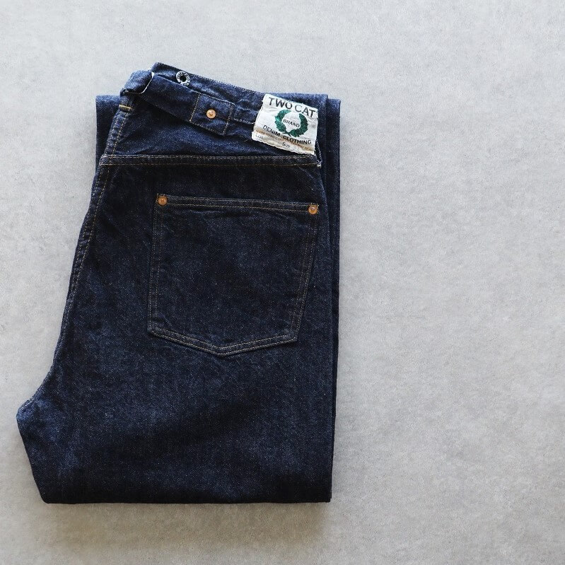 TCB jeans TCBジーンズ Two Cat's Waist Overall Natural Indigo ウエストオーバーオール ナチュラルインディゴ