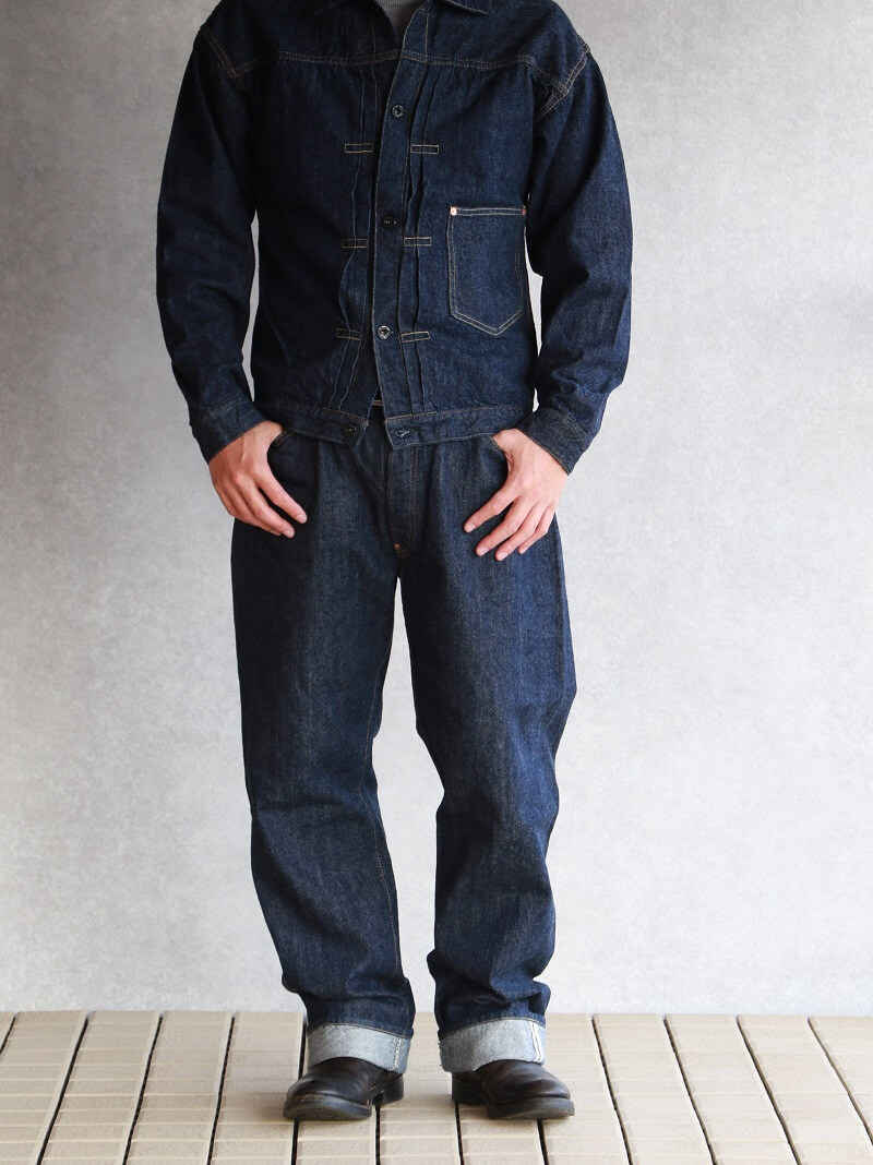 TCB jeans TCBジーンズ Two Cat's Waist Overall Natural Indigo 