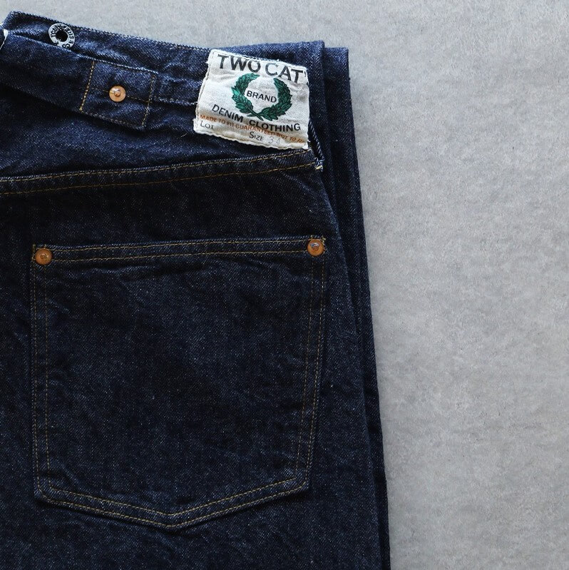 TCB jeans TCBジーンズ Two Cat's Waist Overall Natural Indigo ウエストオーバーオール ナチュラルインディゴ