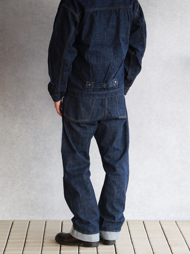 TCB jeans TCBジーンズ Two Cat's Waist Overall Natural Indigo ウエストオーバーオール ナチュラルインディゴ