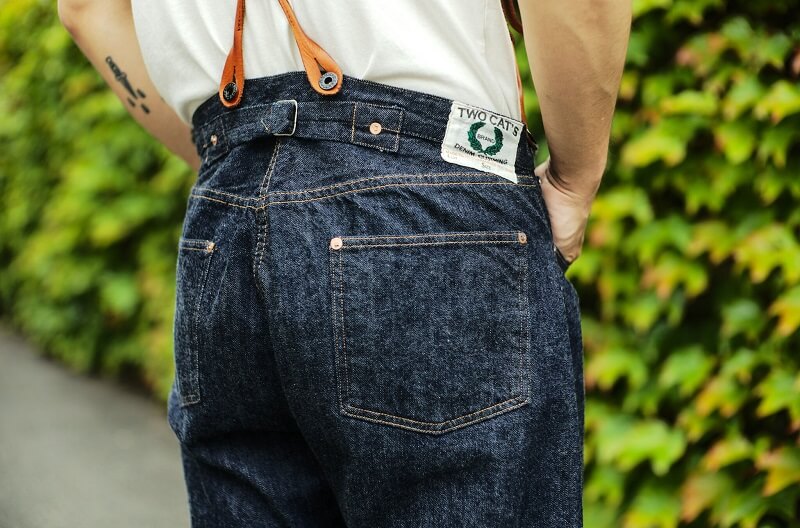 TCB jeans TCBジーンズ Two Cat's Waist Overall Natural Indigo ウエストオーバーオール ナチュラルインディゴ