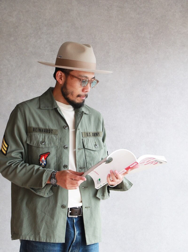 Buzz Rickson's バズリクソンズ SHIRT MAN'S COTTON SATEEN OLIVE GREEN SHADE107 “DEMILITARIZED ZONE” ミリタリーシャツ