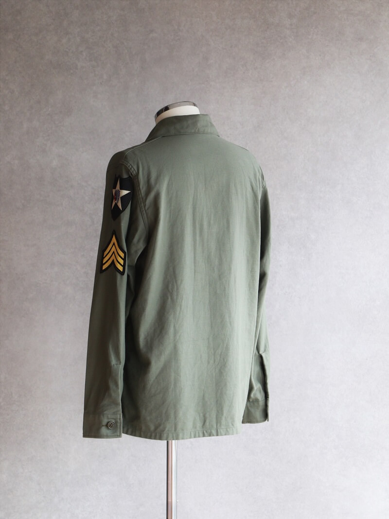 Buzz Rickson's バズリクソンズ SHIRT MAN'S COTTON SATEEN OLIVE GREEN SHADE107 “DEMILITARIZED ZONE” ミリタリーシャツ